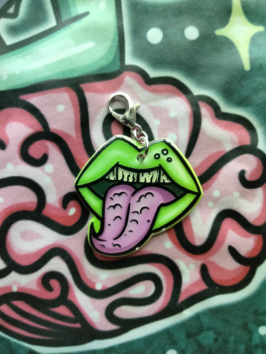 Toxic Lips Bag Charm