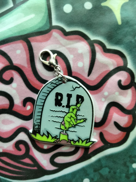 Zombie Grave Bag Charm