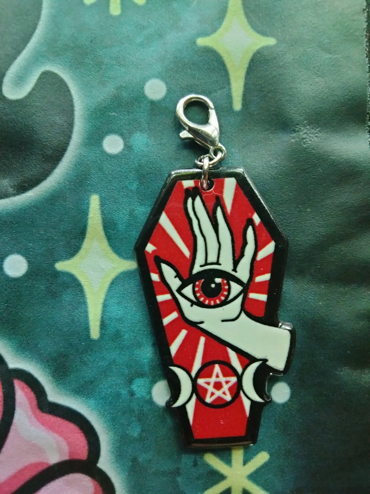 Seeing Eye Coffin Bag Charm