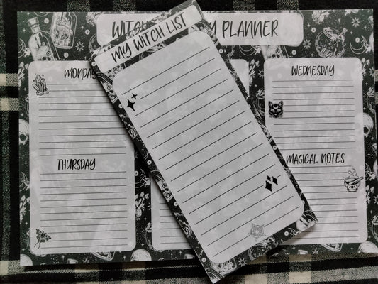 Witchy Planner and List Set