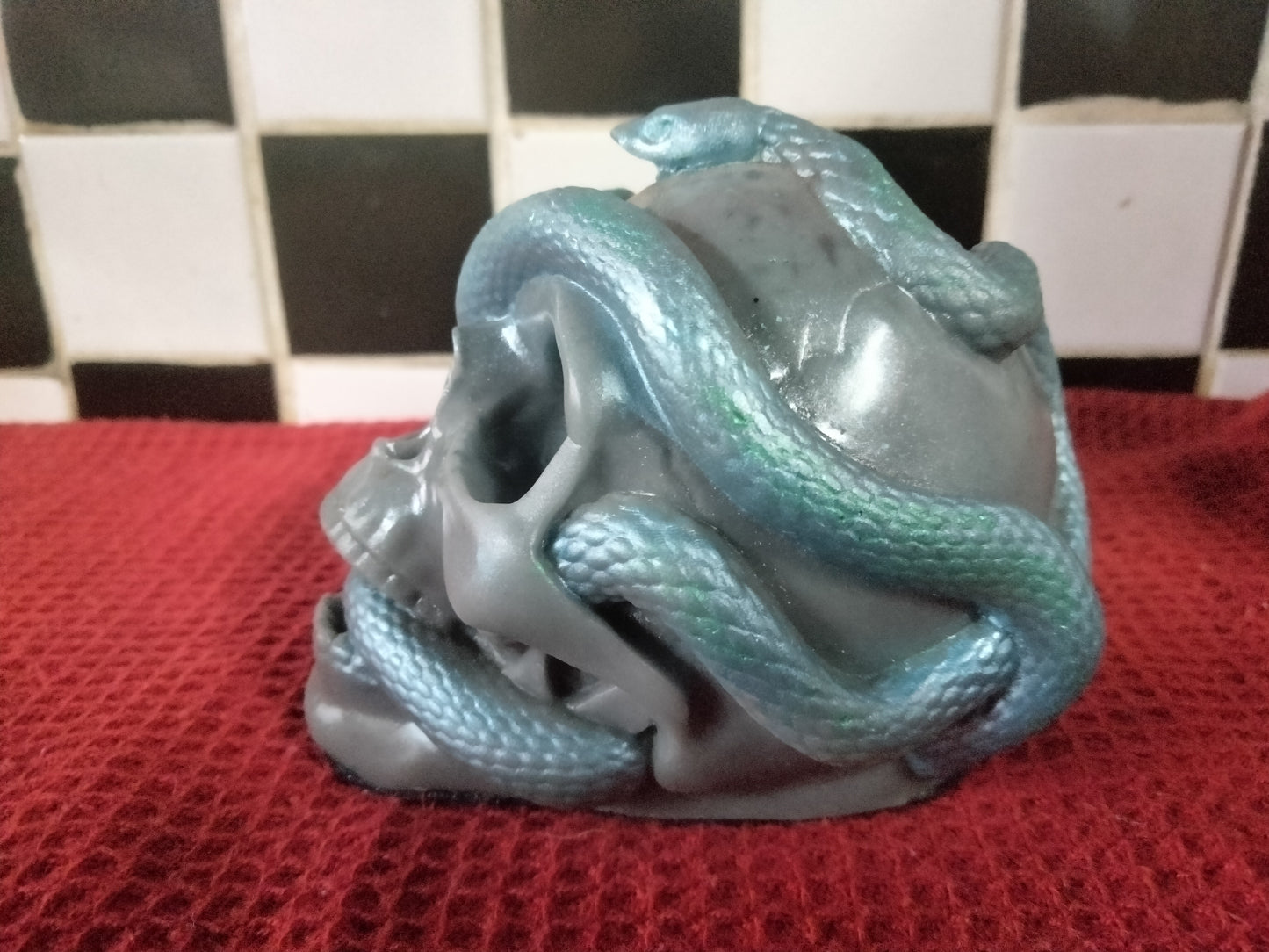 Blue/Green Snake Skull