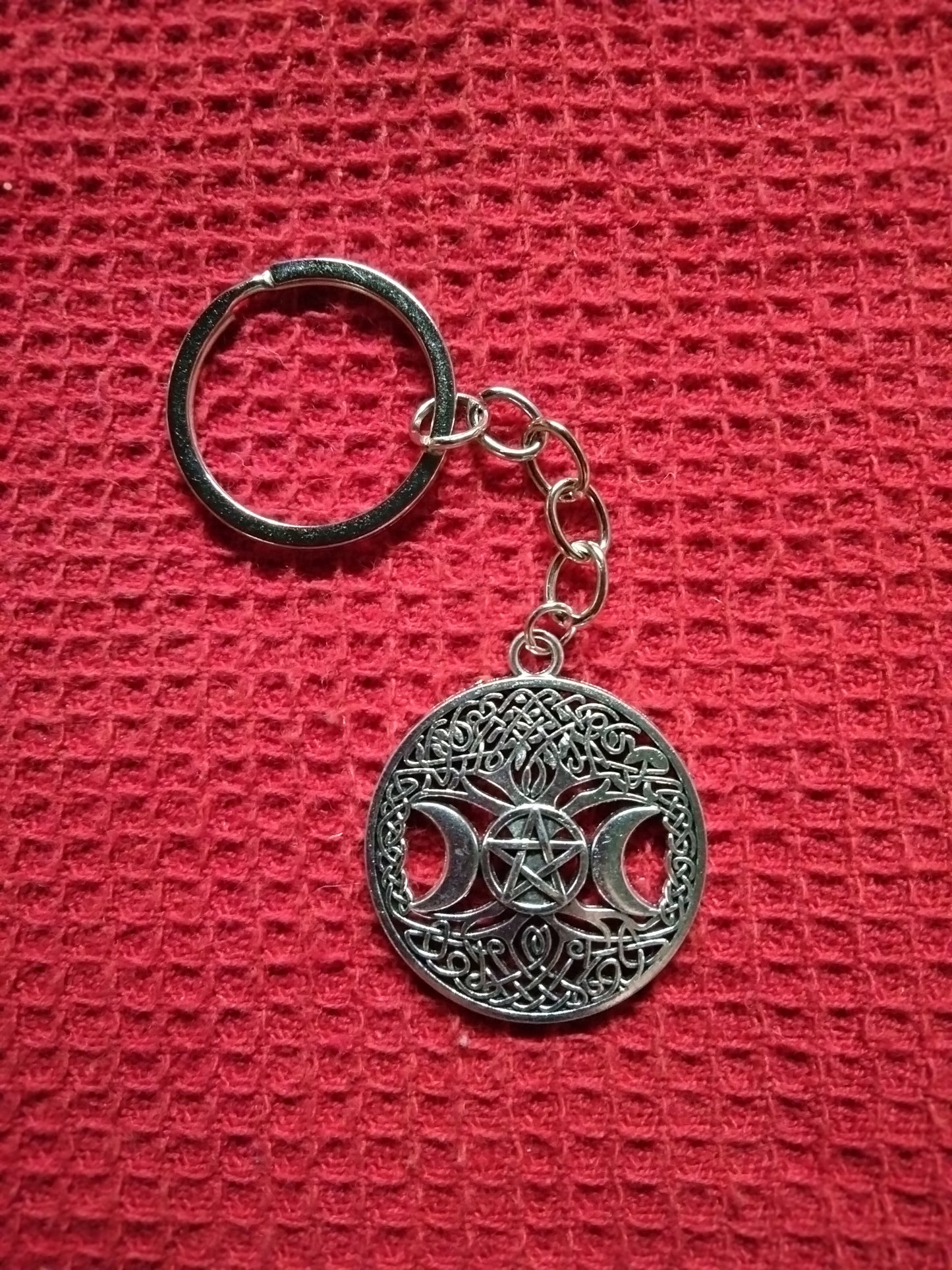 Triple Moon Keyring